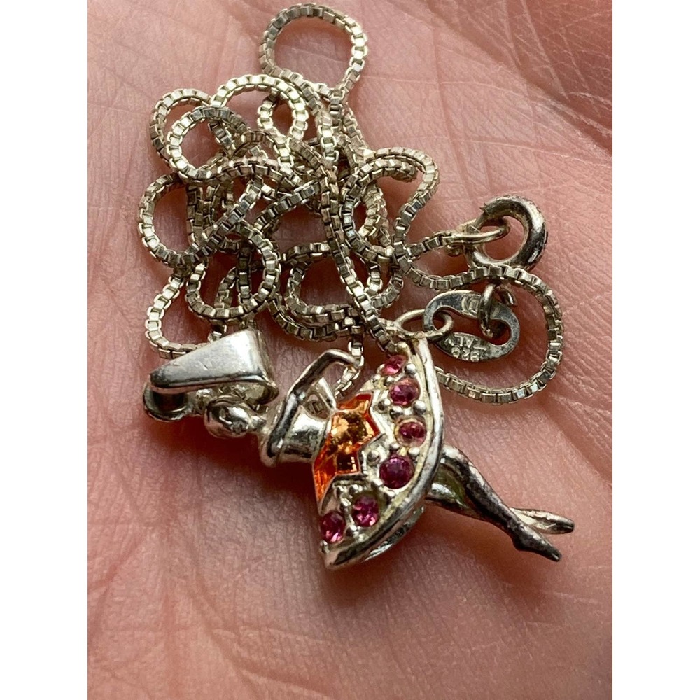 Sterling Silver Marked Ballerina Necklace - Picture 4 of 4